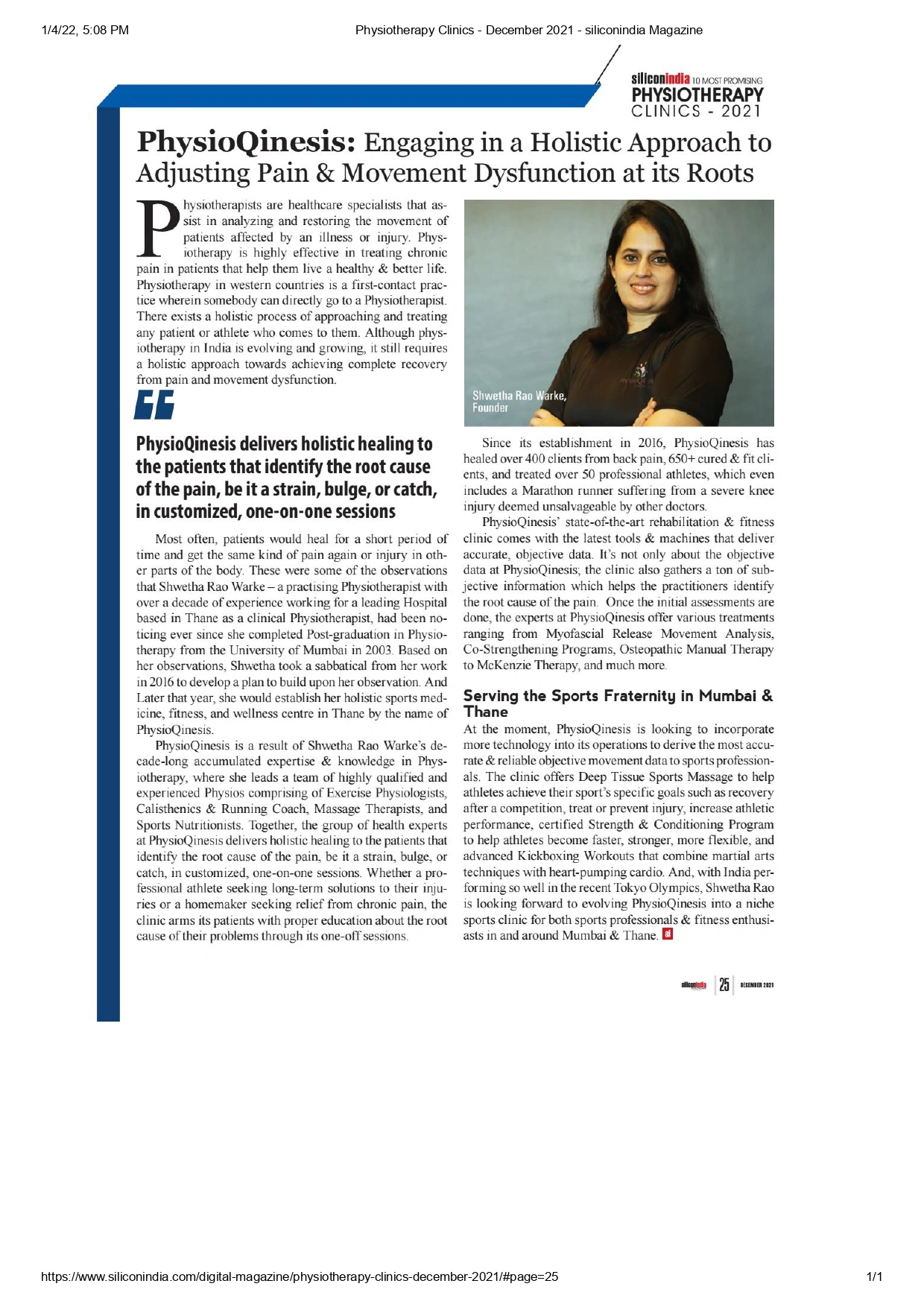 Physiotherapy Clinics December 2021 siliconindia Magazine3_page 0001